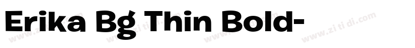 Erika Bg Thin Bold字体转换